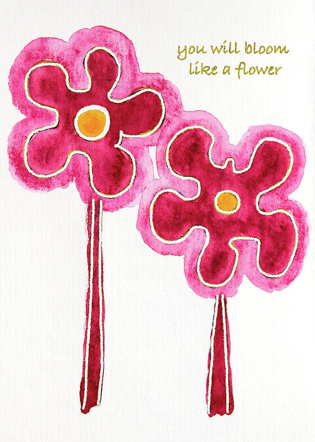 You Will Bloom Like A Flower Drawing by Frank Tschakert