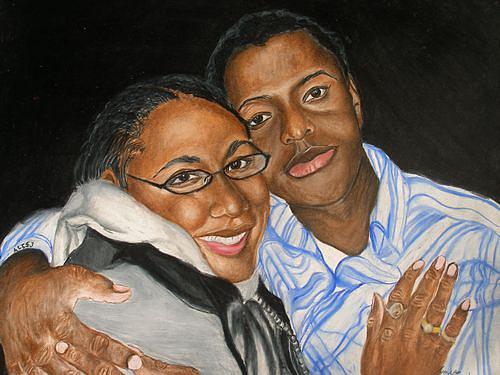 Young African Love Drawing by James Dunbar
