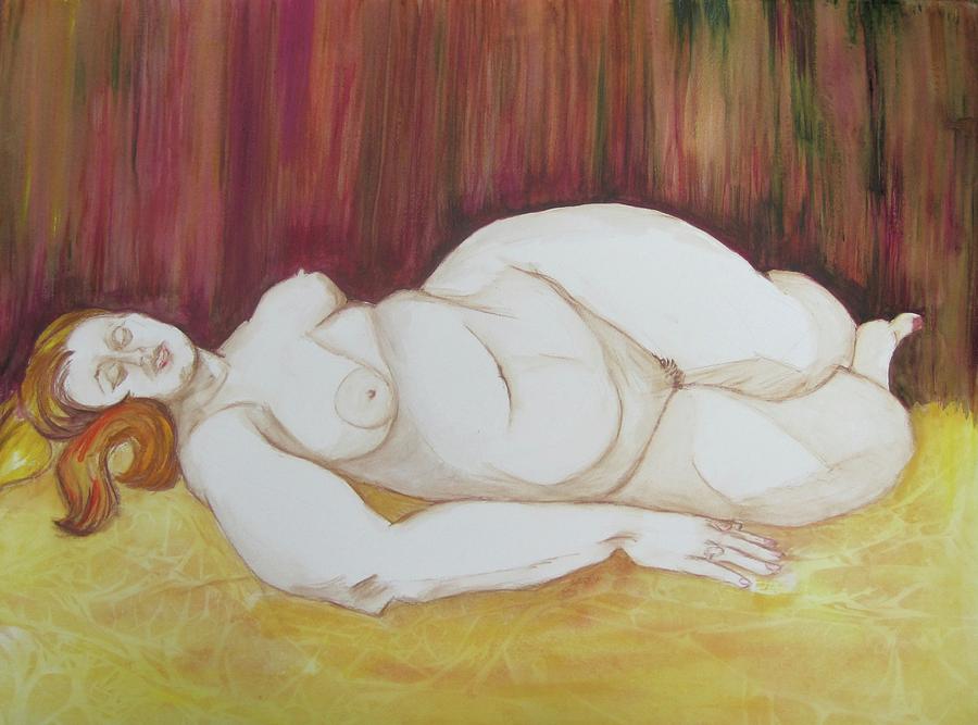Golds Painting - Young and Fat by Georgia Annwell
