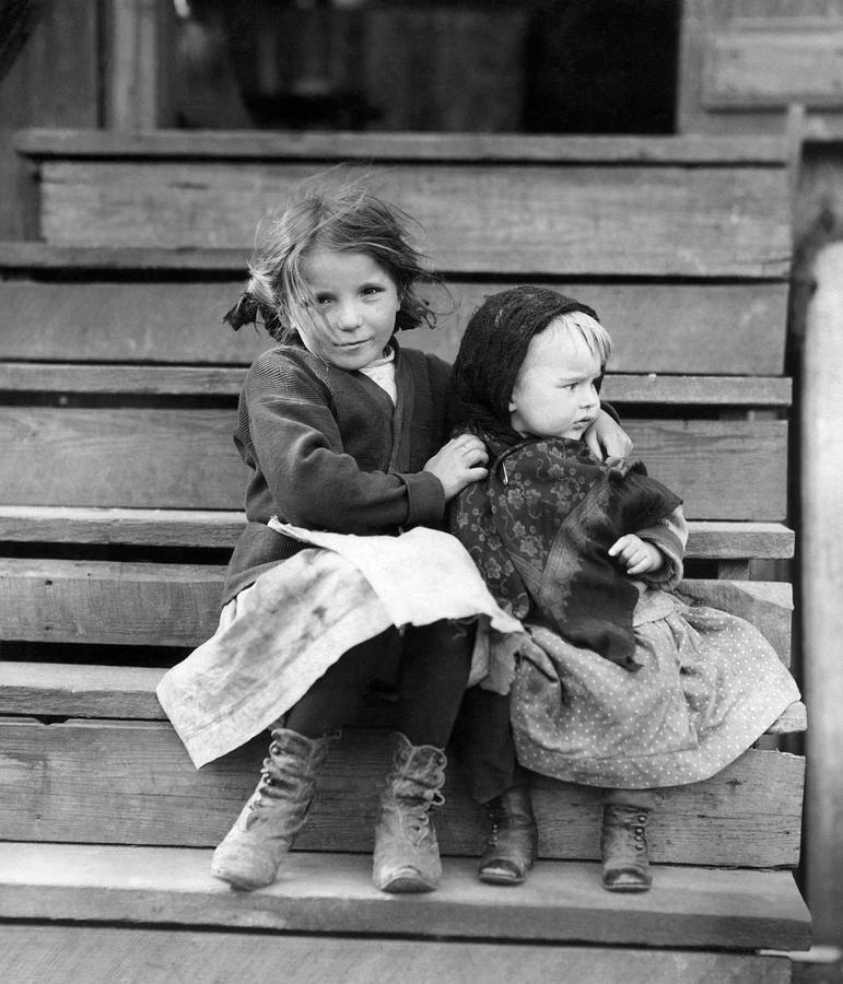 Vintage Photograph - Young Babysitter - Alabama - By Lewis Hine 1911 by War Is Hell Store