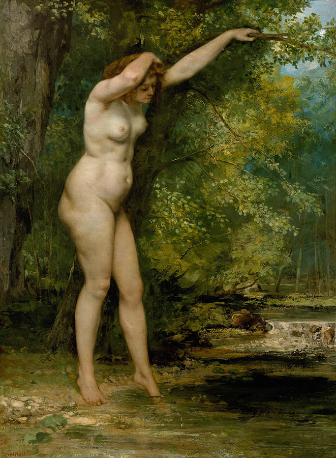 Young Bather Painting by Gustave Courbet
