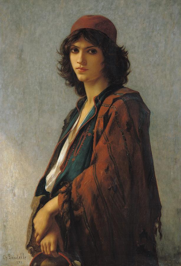 Portrait Painting - Young Bohemian Serb by Charles Landelle