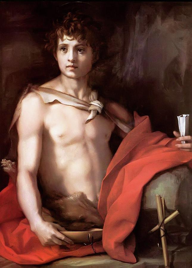  Young Boy Painting by John the Baptist