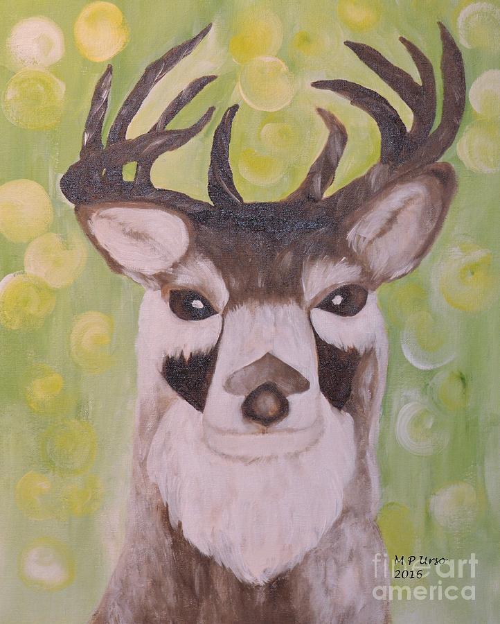 Young Buck Painting by Maria Urso