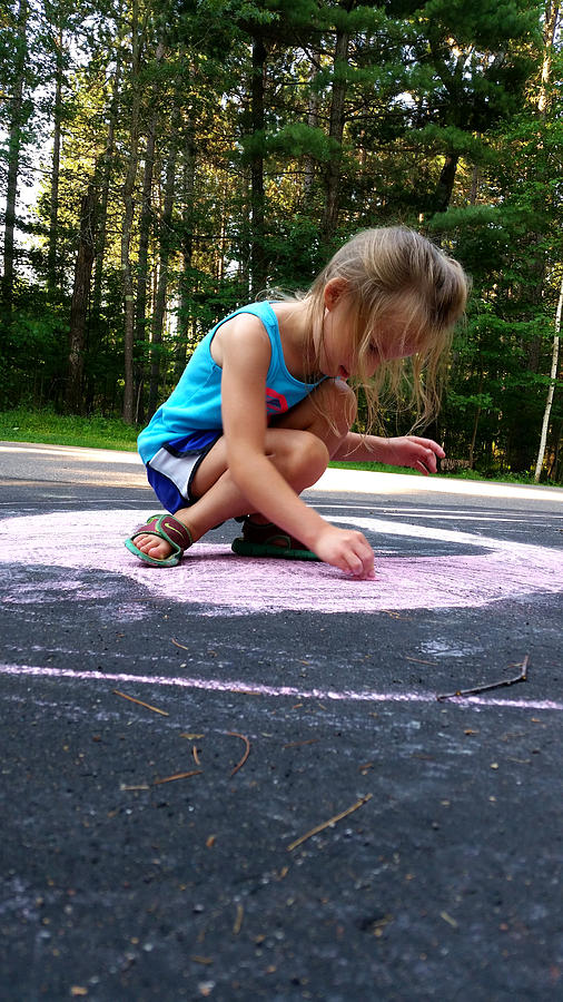 Young Chalk Artist Photograph by Brook Burling