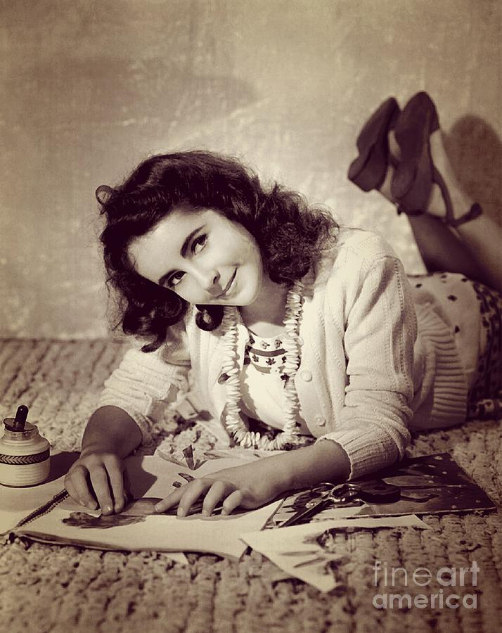 Young Elizabeth Taylor, Hollywood Legend Photograph