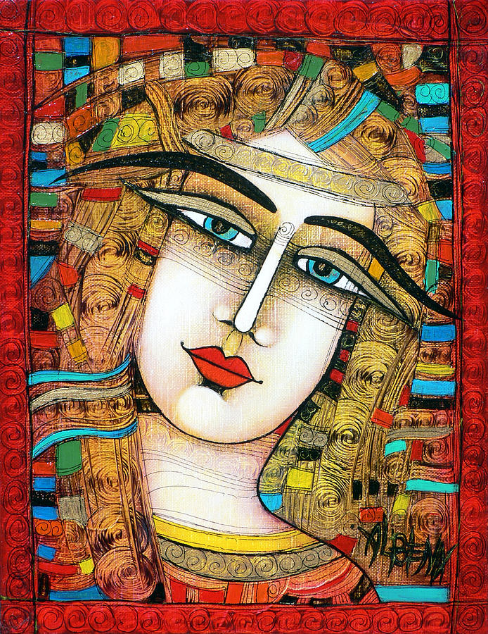 Young Girl Painting by Albena Vatcheva