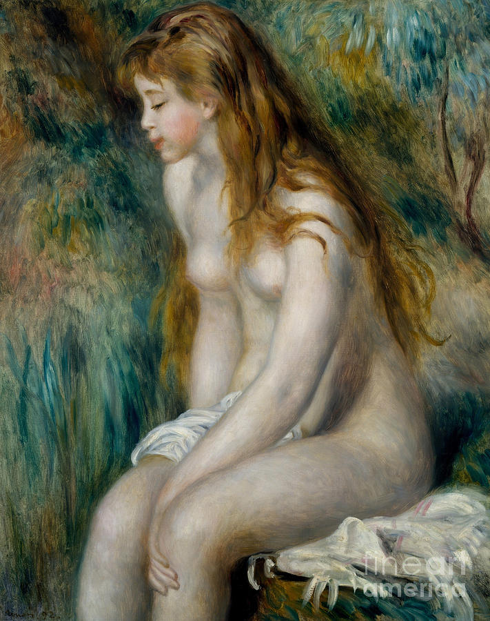 Young Girl Bathing, 1892 Painting by Pierre Auguste Renoir