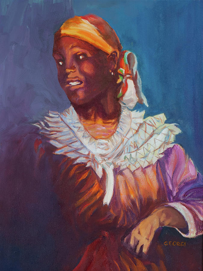 Young girl Painting by Christian George - Fine Art America