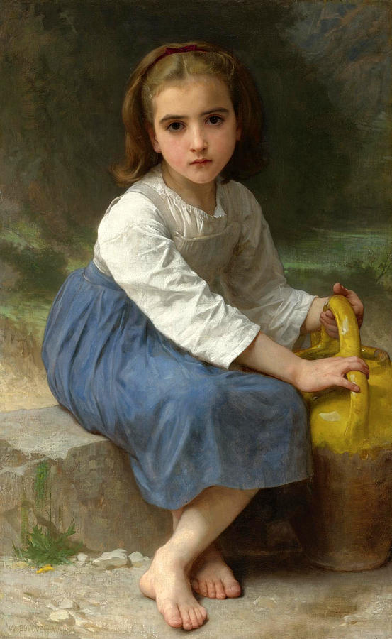 Young Girl with a Water Jug Painting by William-Adolphe Bouguereau