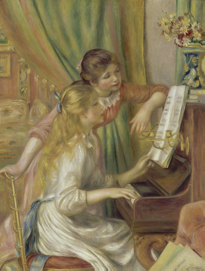 Young Girls at the Piano by Auguste Renoir 1892 Painting by Movie Poster Prints