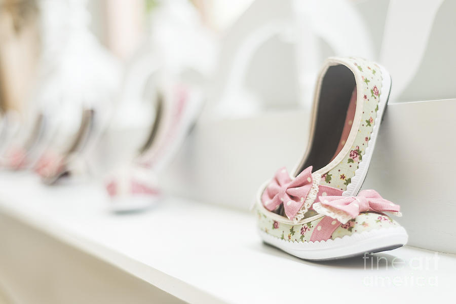 Young Girls Shoes In Childrens Footwear Fashion Shop Photograph by JM Travel Photography