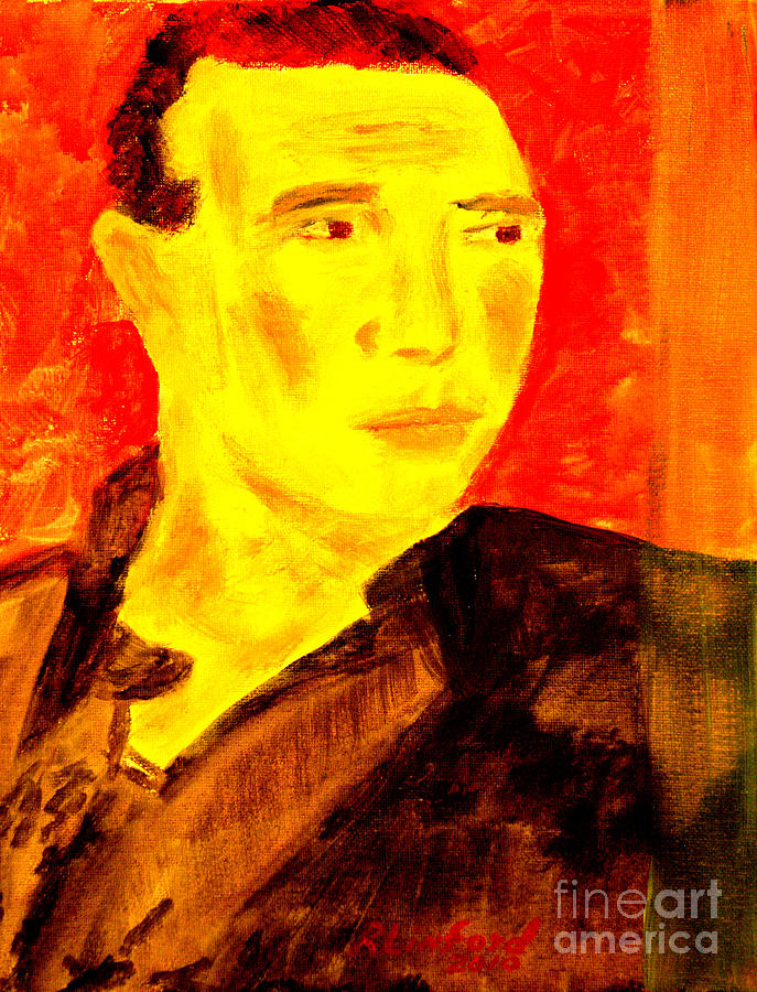 Young Humphrey Bogart Movie Star Painting by Richard W Linford