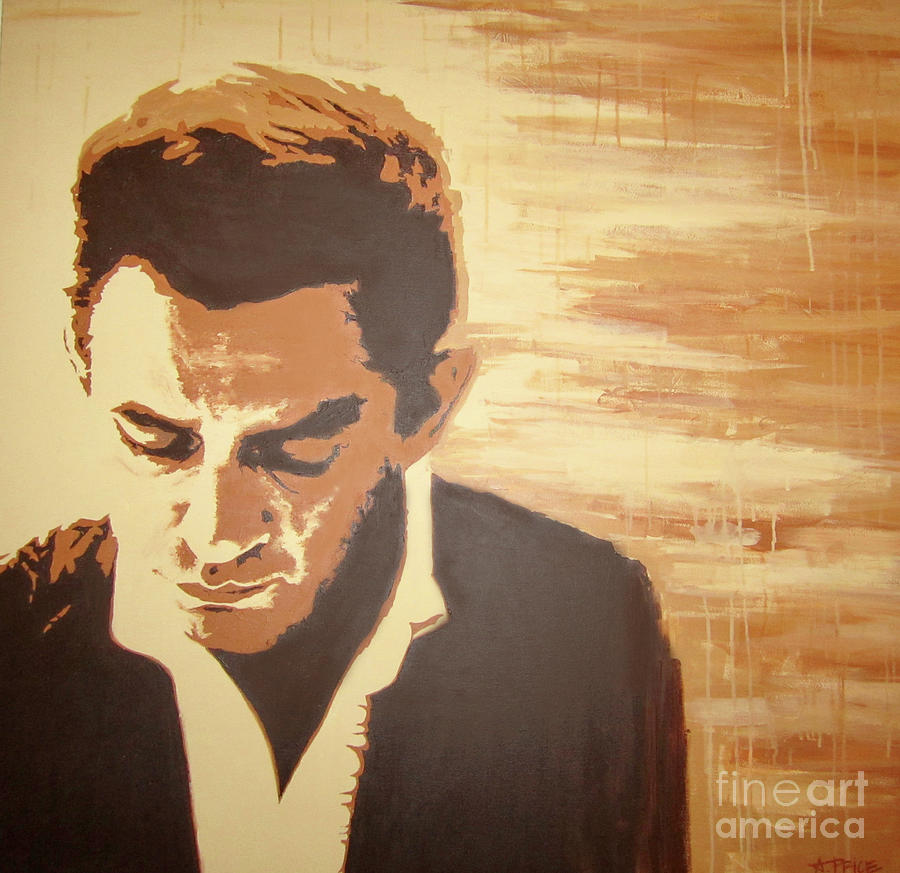 Young Johnny Cash Painting by Ashley Lane