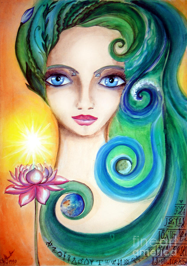 Young lady Earth Painting by Sofia Goldberg - Fine Art America