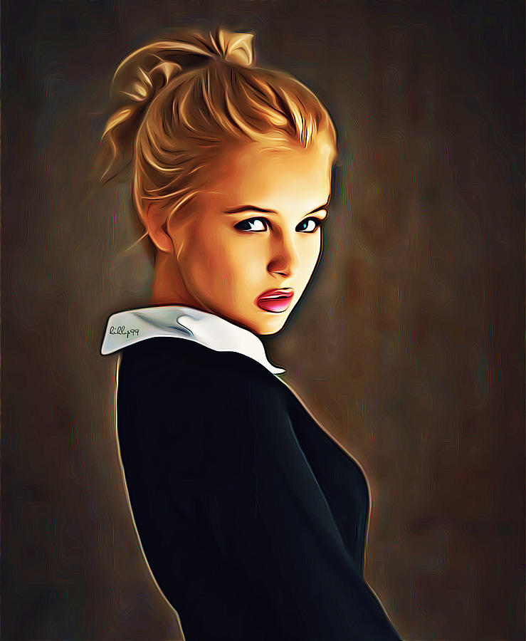 Young Lady Digital Art by Nenad Vasic