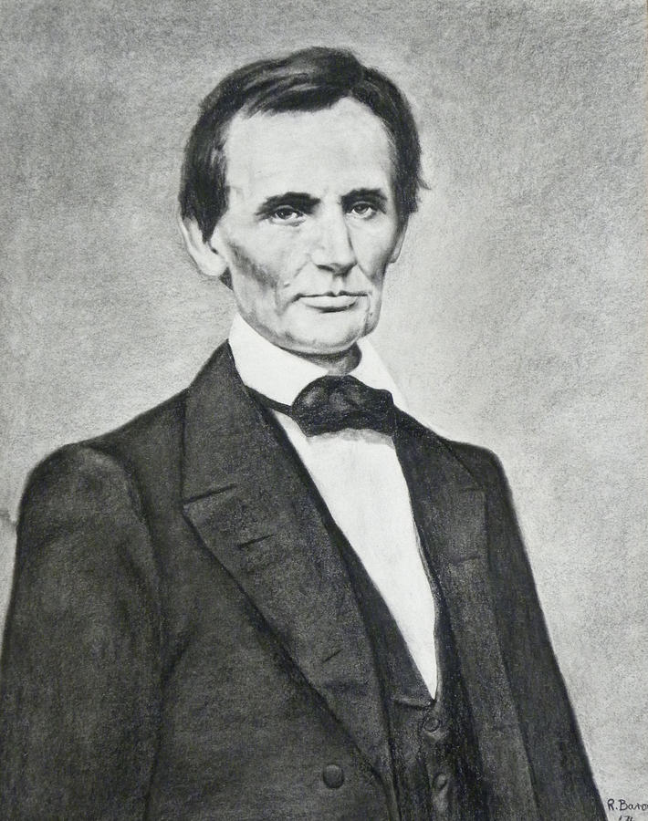 Abraham Drawing - Young Lincoln by Richard Barone