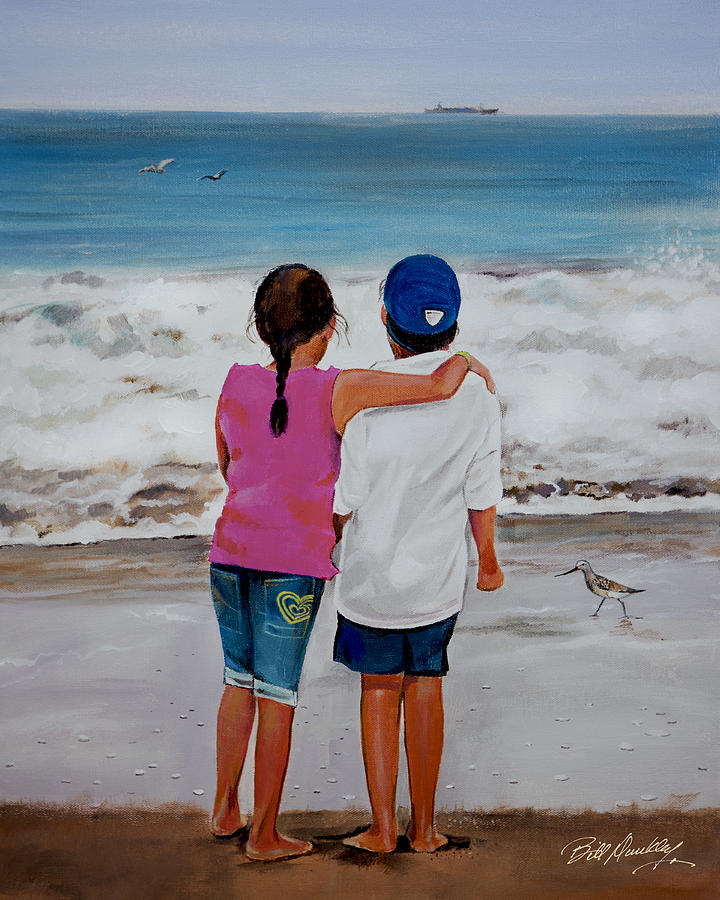 Bird Painting - Young Love by Bill Dunkley