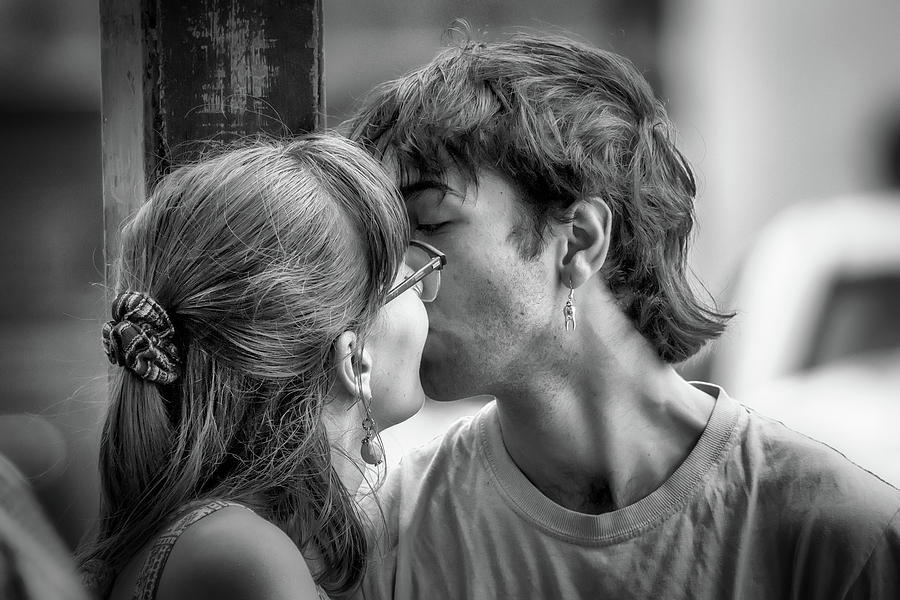 Young Love with a PDA Photograph by John Haldane