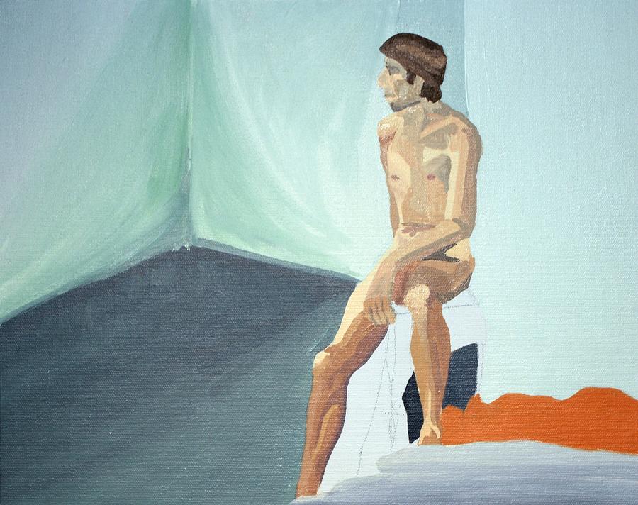 Elbow Painting - Young Male Nude by Sheri Parris