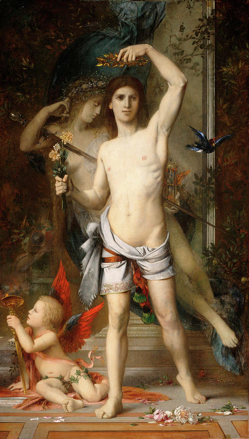 Gustave Moreau Painting - Young Man and Death by Gustave Moreau