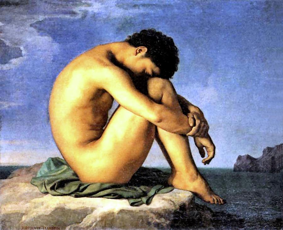 Young Man by the Sea Painting by Hippolyte Flandrin