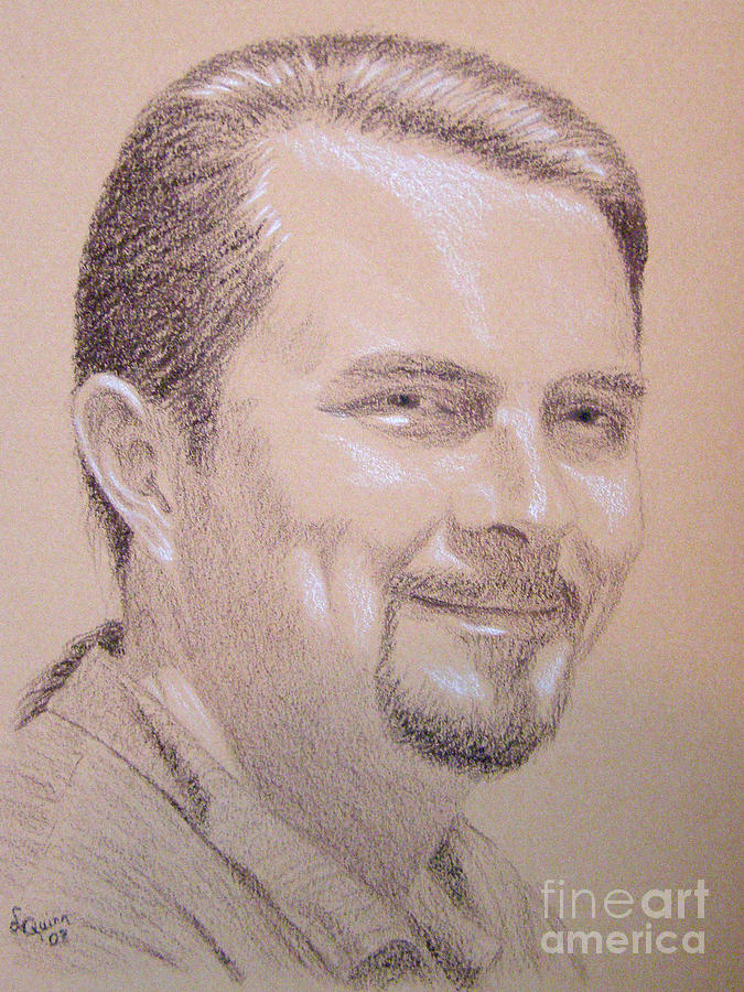 Portrait Drawing - Young Man in the Sun by Lynn Quinn