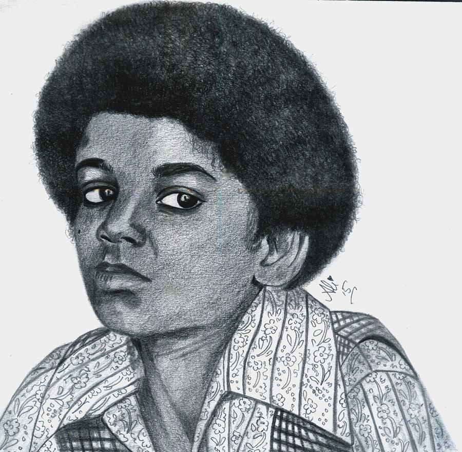 Michael Jackson Drawing - Young Michael Jackson by Bobby Dar