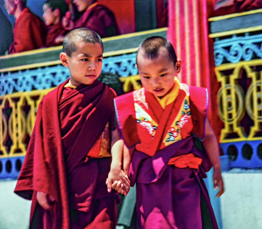 Young Monks - Buddies Photograph by Steve Harrington