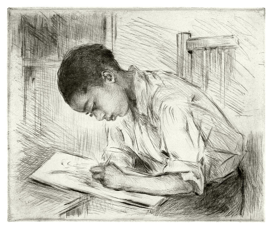 Young Negro Drawing Drawing by Orchard Arts