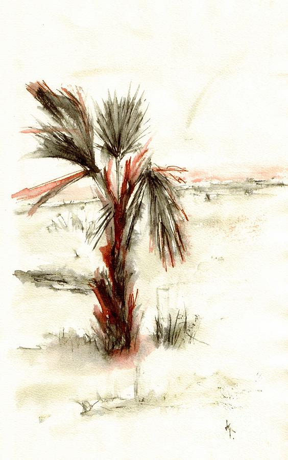 Young Palm_1 Painting by Karina Plachetka
