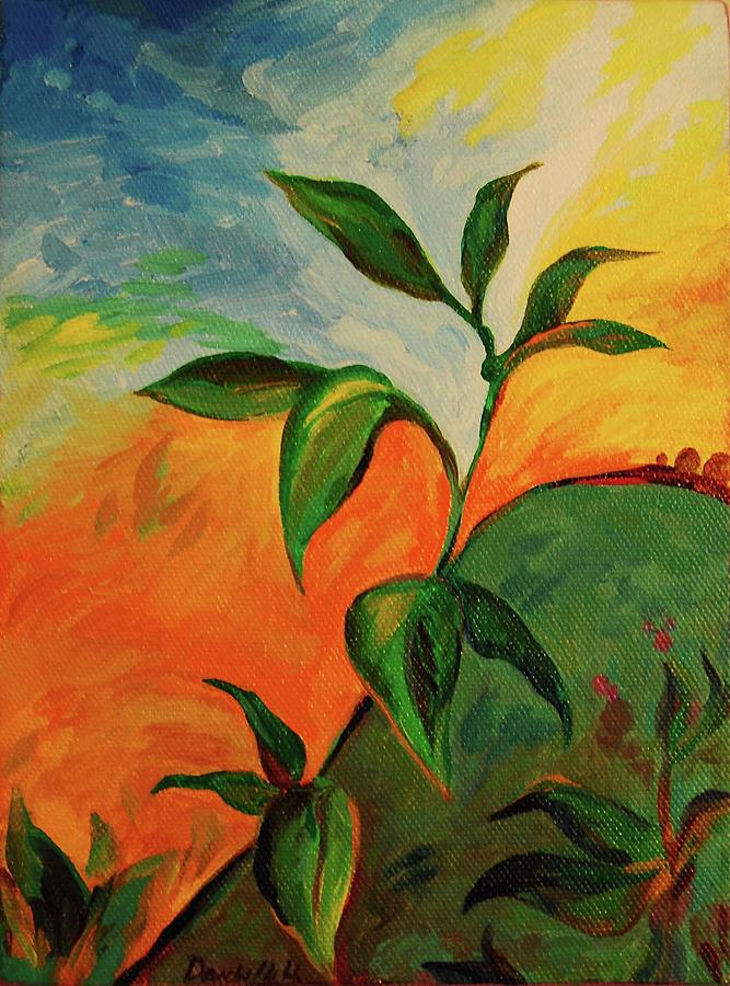 Young Plant Painting by Danielle Hacker - Fine Art America