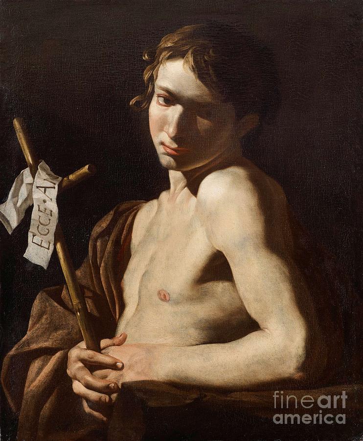 Young Boy Painting - Young Saint John the Baptist by MotionAge Designs