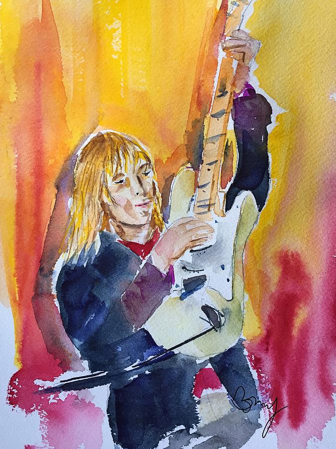 Young Tom Petty Painting by Bonny Butler