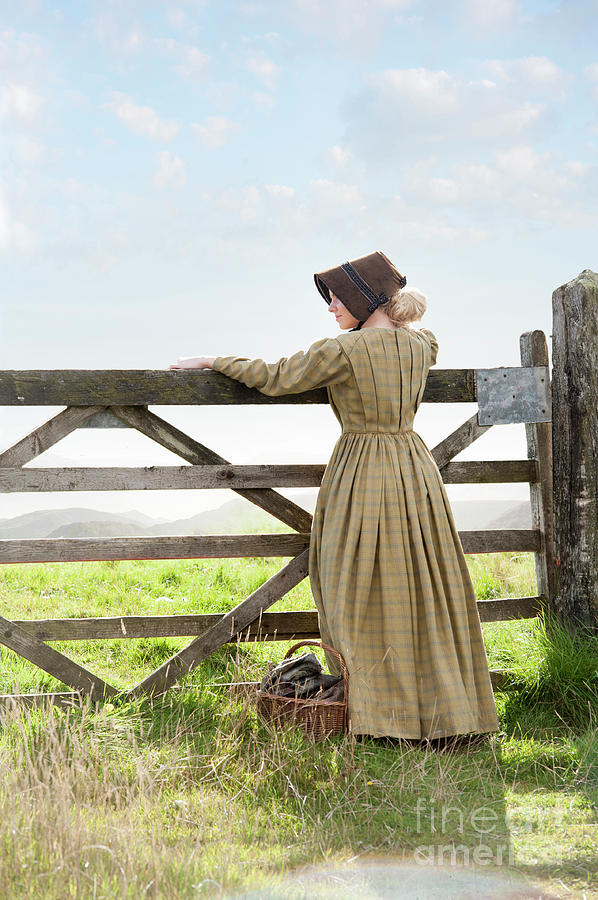 Young Victorian Woman Leaning On A Farm Gate Photograph by Lee Avison