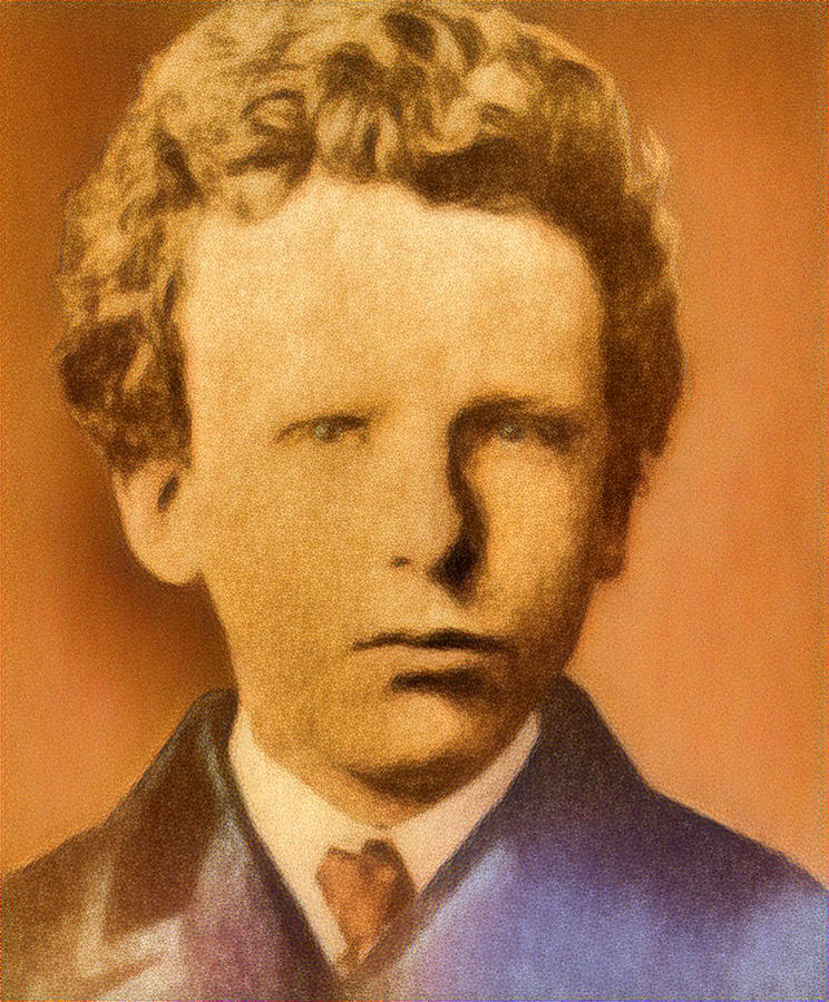Young Vincent Van Gogh Digital Art by Enrique Meza Costeno