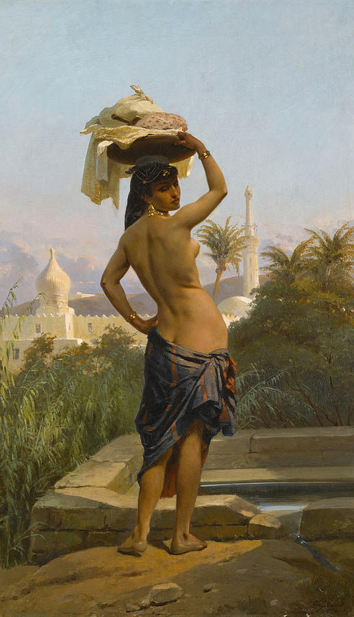 Young Washerwoman  Painting by Eugene Giraud