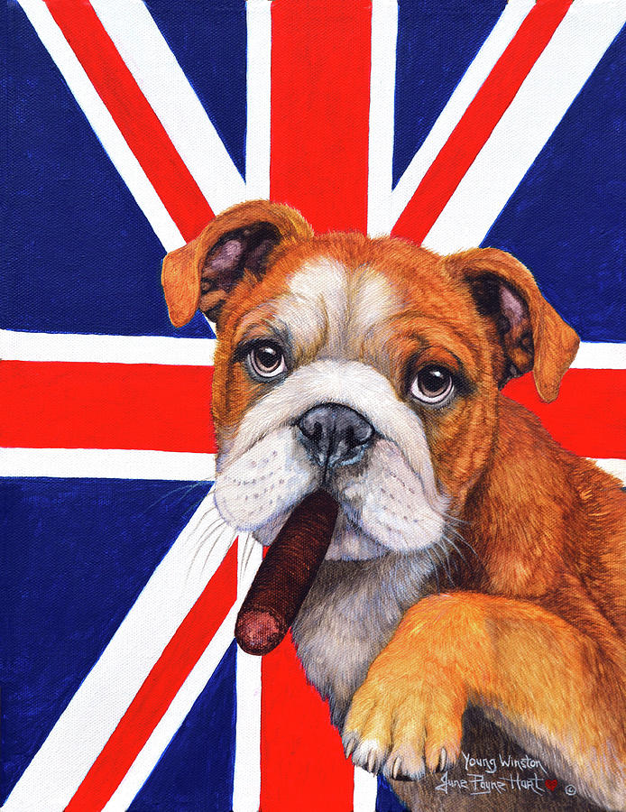 winston churchill bulldog painting