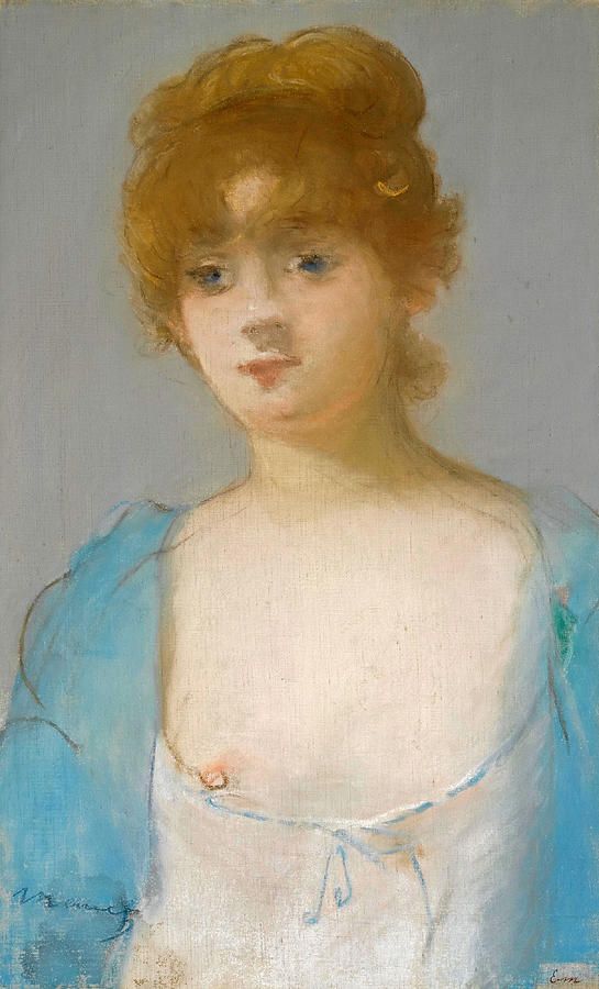 Young Woman in a Negligee Drawing by Edouard Manet
