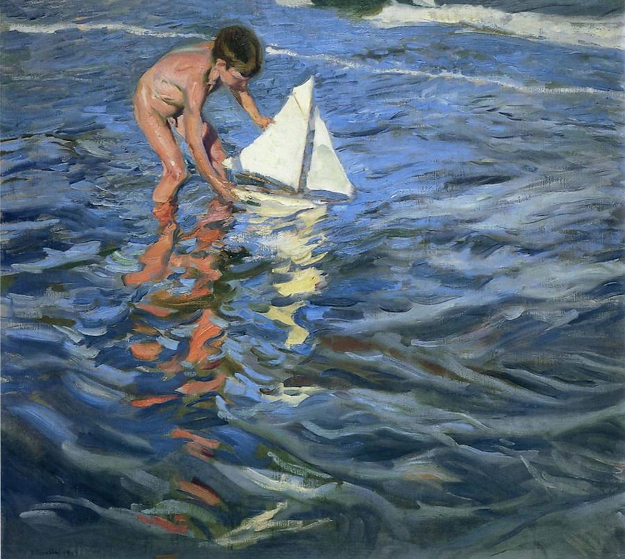 Joaquin Sorolla Painting - Young Yachtsman by Joaquin Sorolla