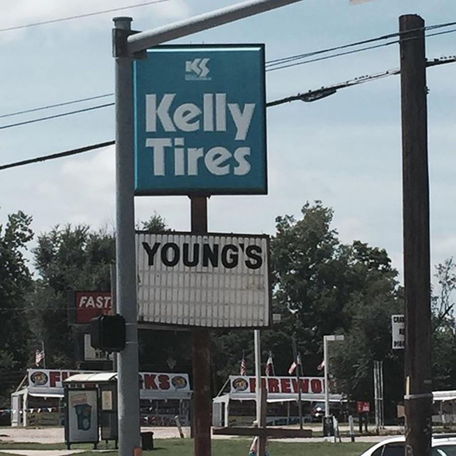 Tulsa Photograph - Youngs #kellytire #tire #tulsa by Gin Young