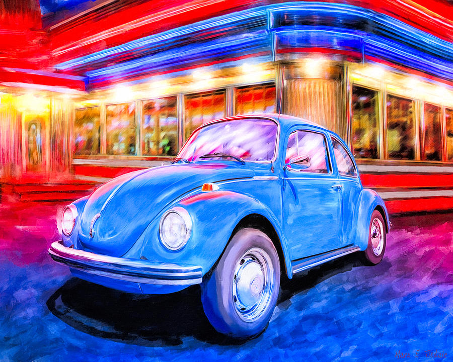 Your Chariot Awaits - Classic VW Beetle Mixed Media by Mark Tisdale