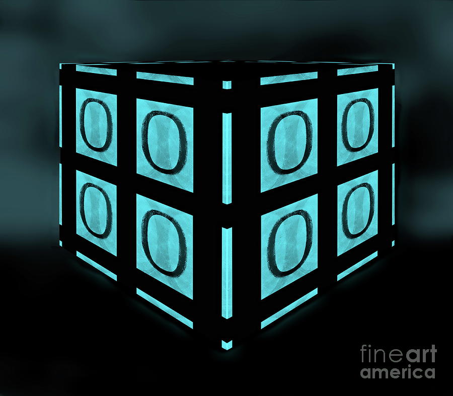 Abstract Digital Art - Your Matrix Cube 2 by Tim Richards