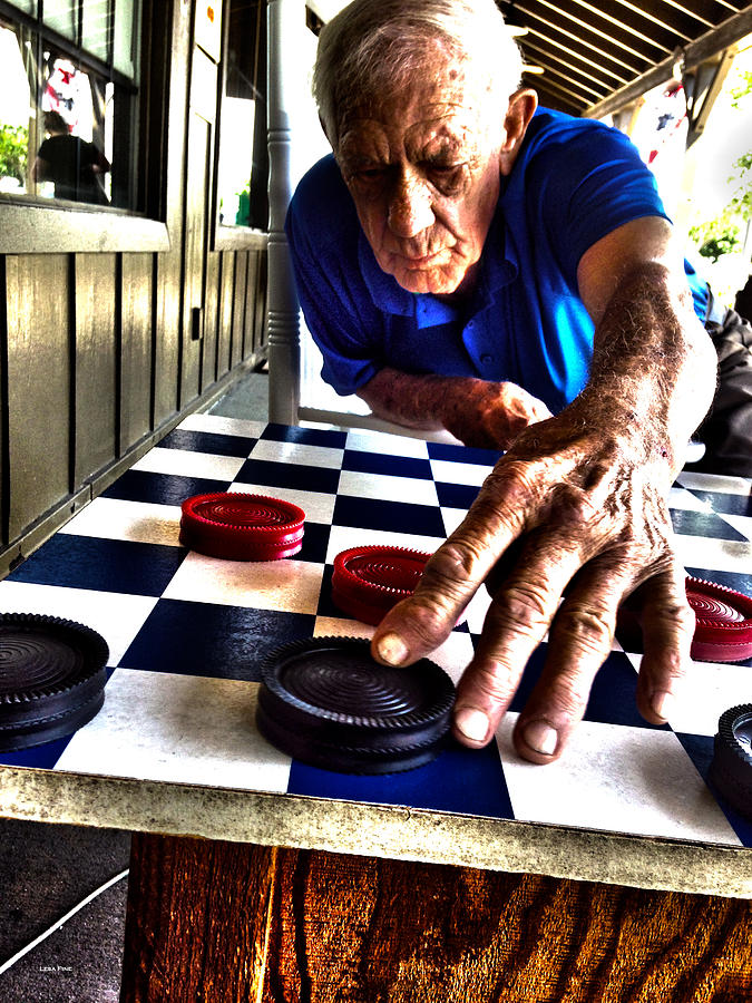 Checkers Photograph - Your Move Dad by Lesa Fine