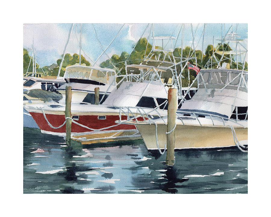 Marina Painting - Your Slip Is Showing by Dick Dee