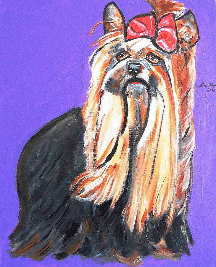 Your Yorkie Painting by Nora Shepley