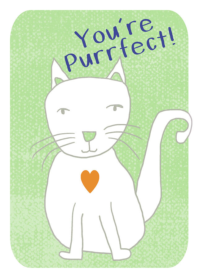 Youre Purrfect- Art by Linda Woods Mixed Media by Linda Woods