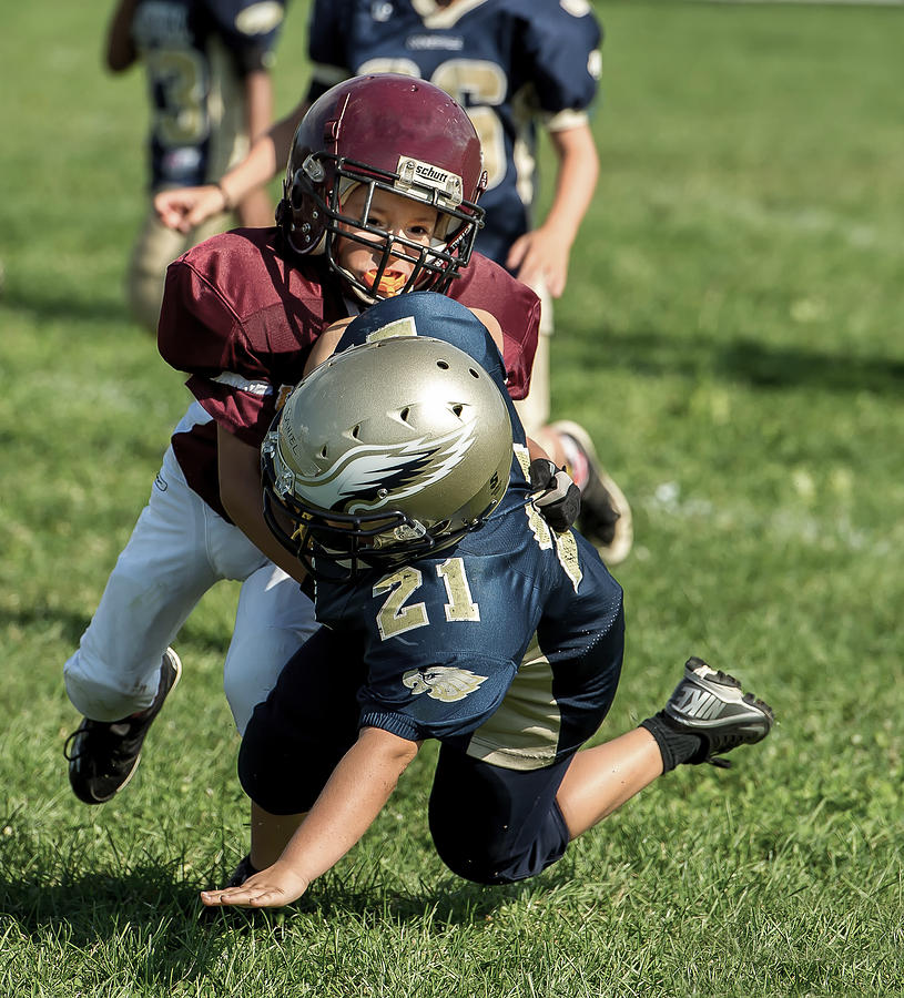 Youth Football Player Tackles Another Photograph by Jeb Buchman Pixels