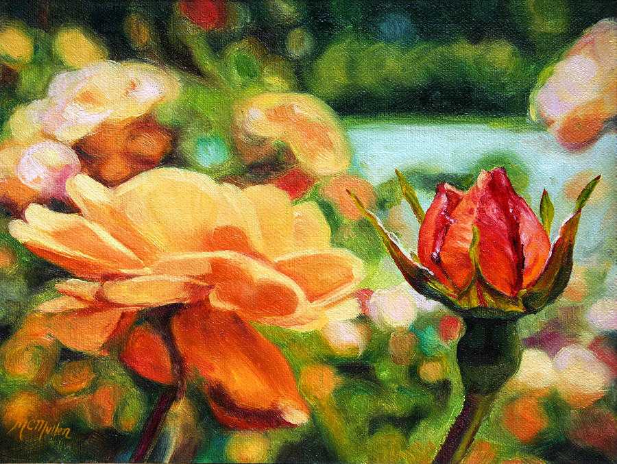Flower Painting - Youthful Glow by Christy Mullen