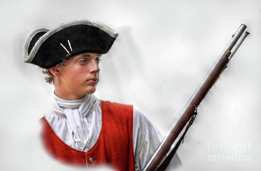 Youthful Soldier with Musket Digital Art by Randy Steele